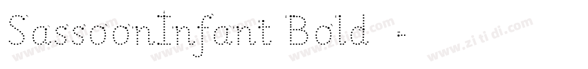 SassoonInfant Bold 粗字体转换